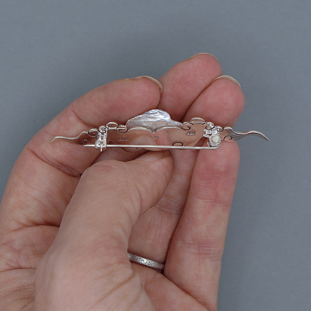 Lucky Cloud ~ Sterling Silver Brooch -