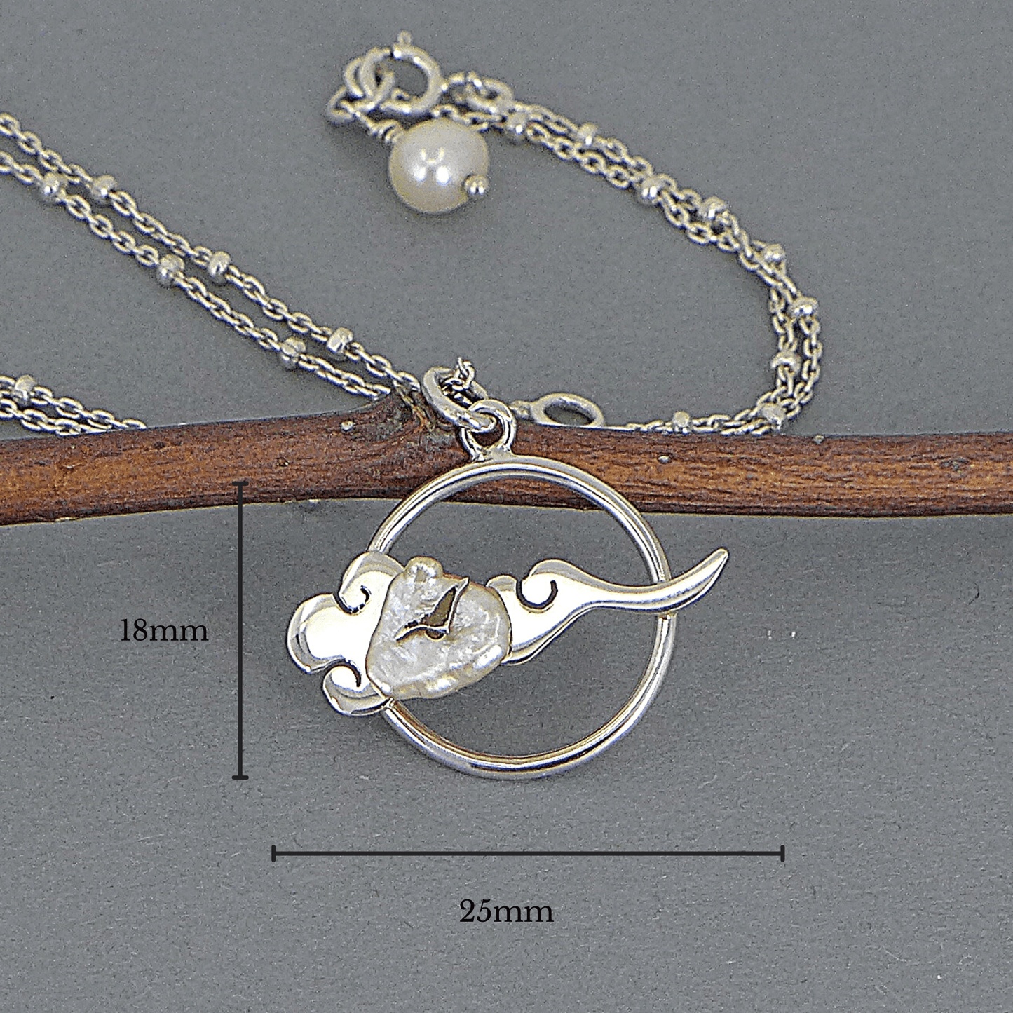 Lucky Cloud ~ Sterling Silver Small Pendant (Polished) - Pendant Only - No chain