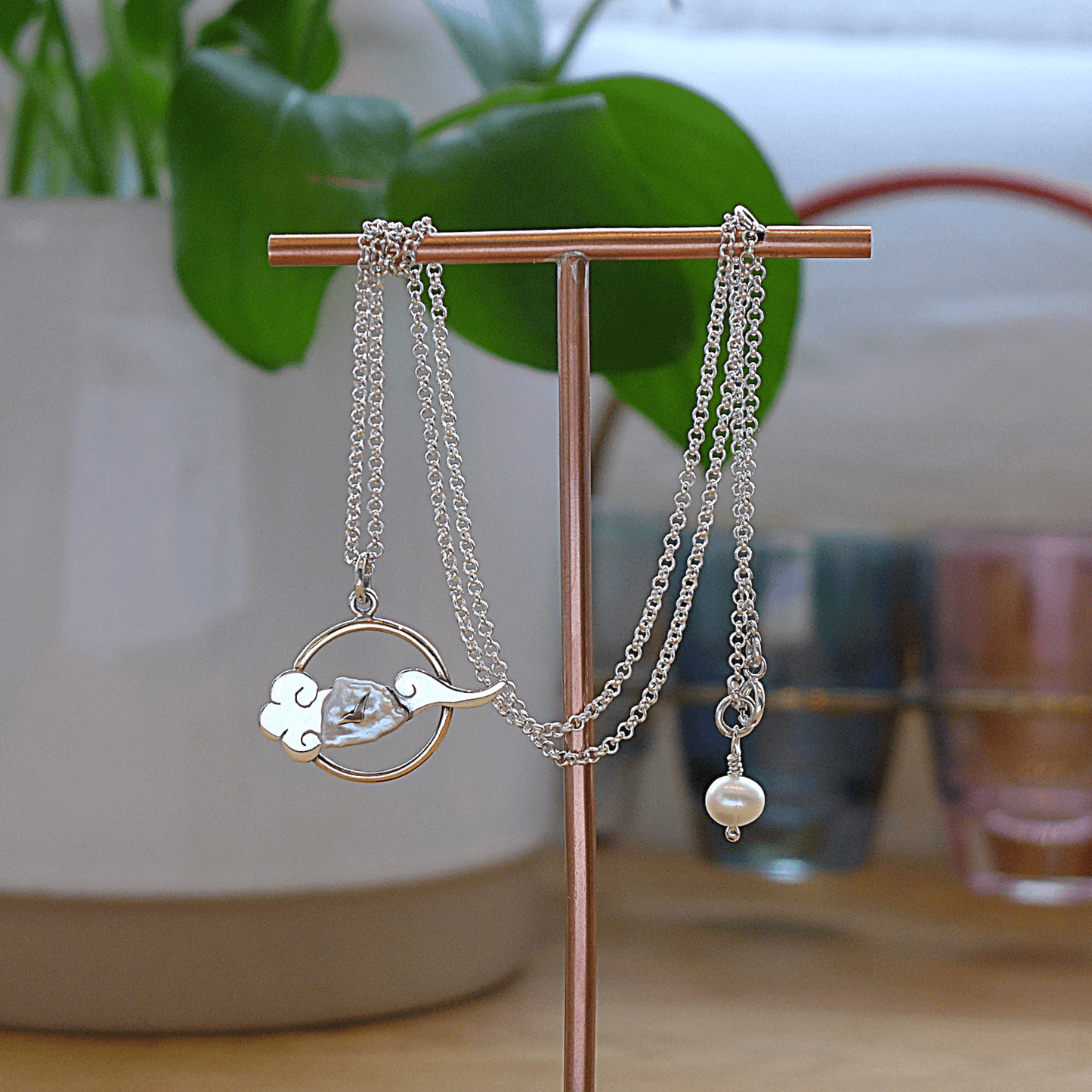 Lucky Cloud ~ Sterling Silver Small Pendant (Two Colour) - Pendant Only - No chain