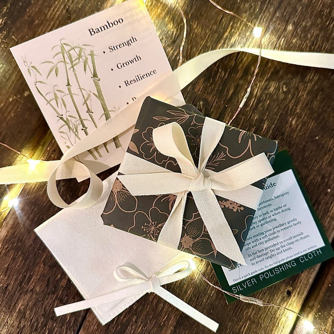 Bamboo ~ Sterling Silver Drop Earrings (Polished) - 