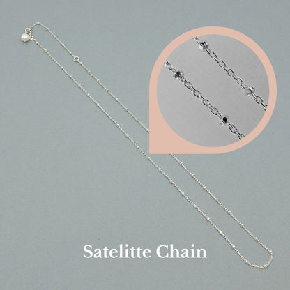 Lucky Cloud ~ Sterling Silver Large Pendant (Oxidised) - Pendant + Satellite Chain